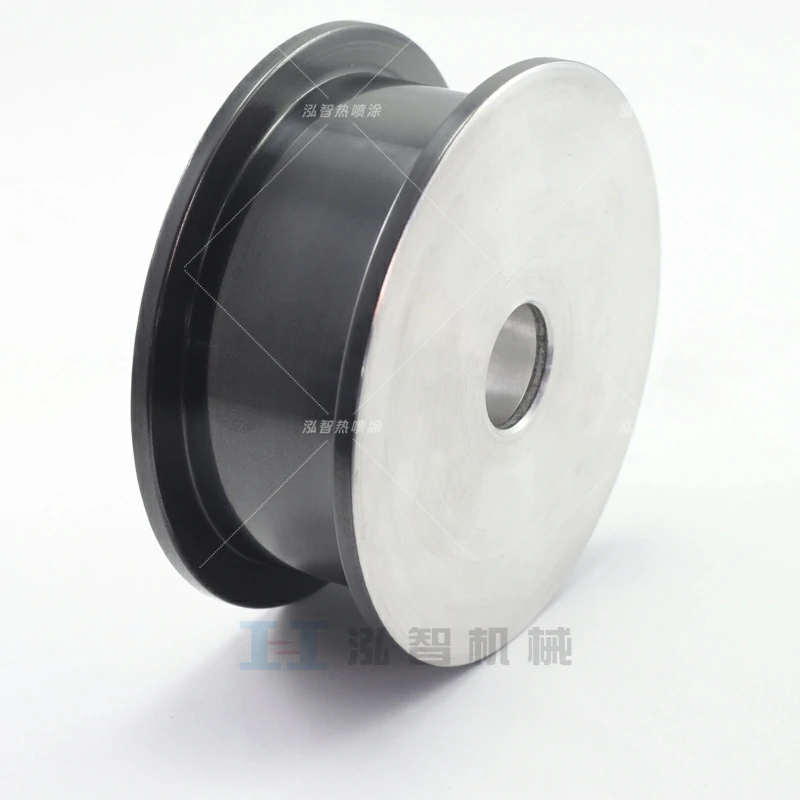 H shape guide wheel with wear resistant cermet coating